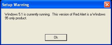 Command & Conquer: Red Alert error message